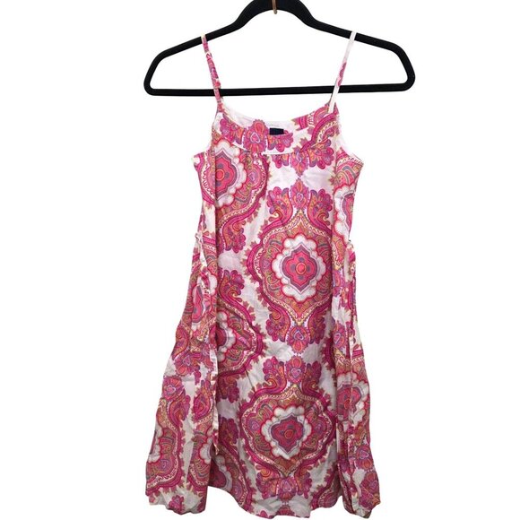 GAP Other - Gap Kids Sleeveless Paisley Print Dress Adjustable Straps & Tie Waist - Vibrant